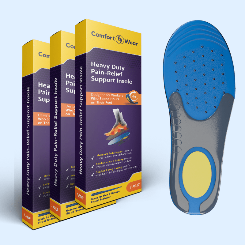 3 - Pack Heavy Duty Support Insole - ComfortWear