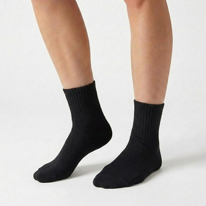 3-Pack Cushioned Socks (Black)