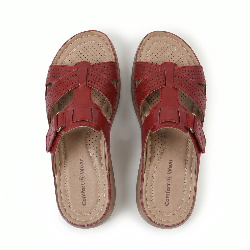 Ortho Roman Cushion Sandals - Red