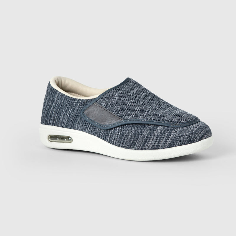 Chloe Stretch No - Tie Wide Shoes w/ Adjustable Closure - Grey - ComfortWear