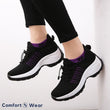 Non-Slip Healthcare Worker Ortho Stretch Cushion Shoes - Black Purple - ComfortWear Store