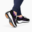 Non-Slip Healthcare Worker Ortho Stretch Cushion Shoes - Black Purple - ComfortWear